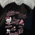 thumbnail image 4 of Sanrio Hello Kitty T-shirt Cotton Summer 2024 New Print For Youthful Woman Clothes 90s Fashion Hip Hop Gothic Tees Y2k 2000s Top, 4 of 9