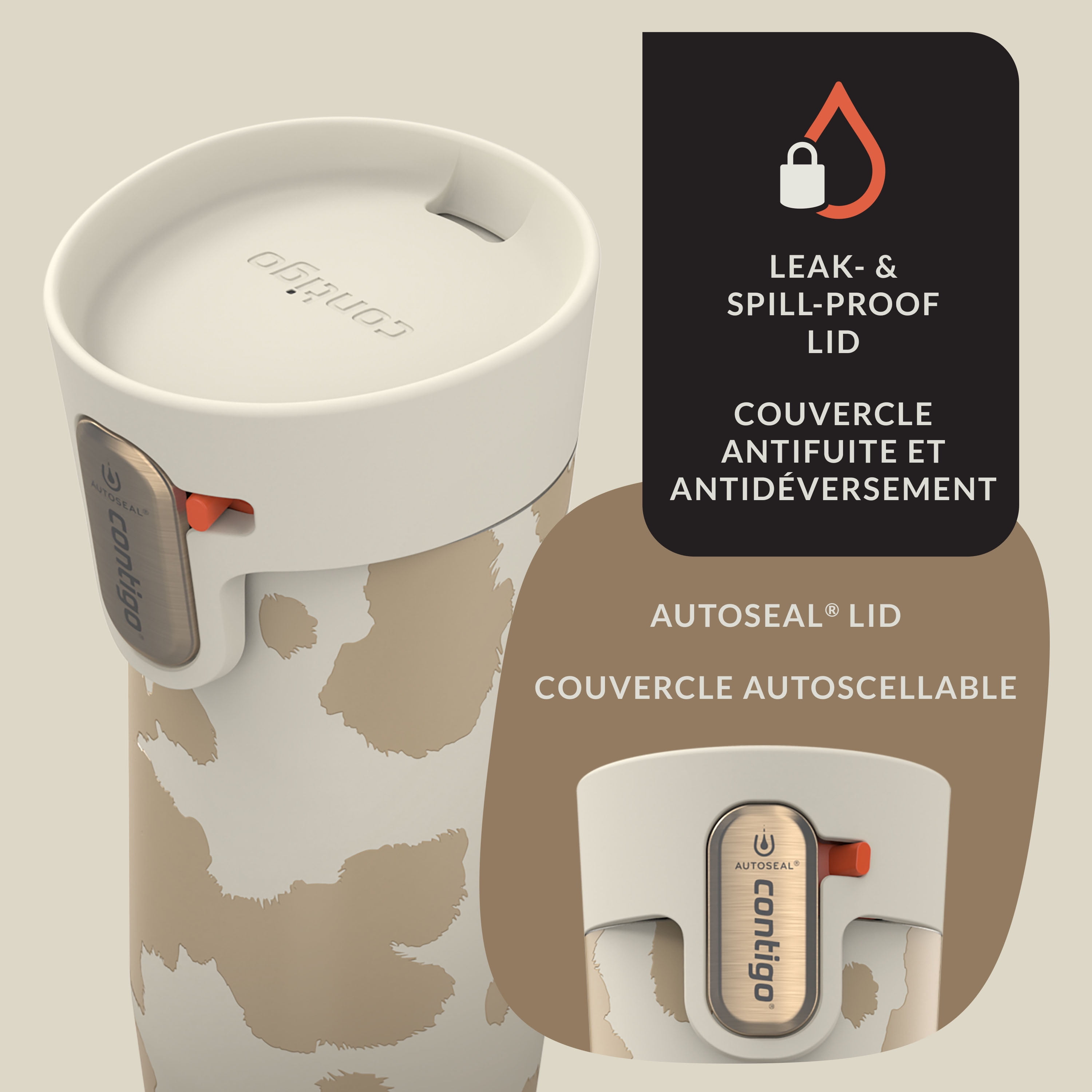 Contigo x Ally Love West Loop Vacuum-Insulated Stainless Steel Travel Mug with Easy-Clean AUTOSEAL Lid, 16 oz (473 ml)