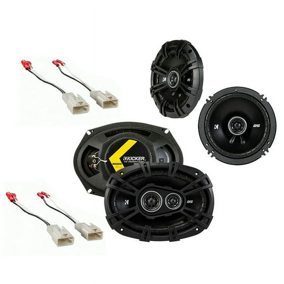 Kicker Fit Toyota Corolla Car Speakers with 1 x Kicker 43DSC6504 6.5" DS Series