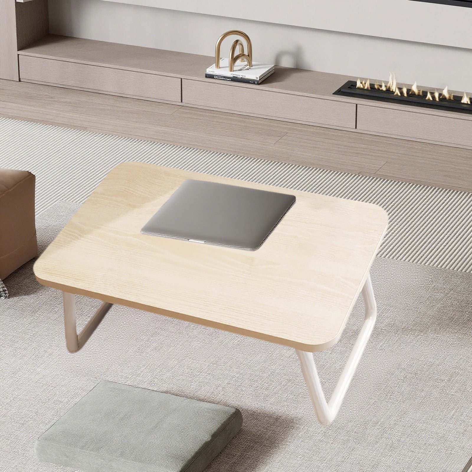 Foldable Laptop Bed Desk | Portable Lap Desk Table for Sofa/Floor/Picnic/Breakfast | Lightweight Wood Mini Stand | Stable Foldable Legs | 19.7x11.8x9.1in | 1 Pack