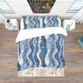 thumbnail image 3 of Designart 'Patchwork Pattern with Roses' Patterned Duvet Cover Set, 3 of 4