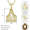thumbnail image 7 of Western Cowgirl Initial Necklace for Men Women, 14K Gold Plated Cowboy Letter Pendant Necklace Handmade CowTag Two-Toned Jewelry Gift, 7 of 7