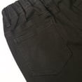 thumbnail image 5 of KIDSCOOL SPACE Toddler & Big Girls Jeans, 18M-13T Simple Desgin Ribbed Waist Stretch Denim Pants,Black,9-10 Years, 5 of 6