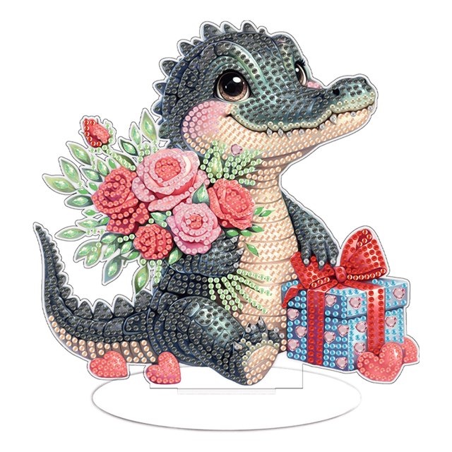 Kits Arte Diamantes Escritorio Animal Perro/tigre/abeja/cocodrilo para Adultos/principiantes