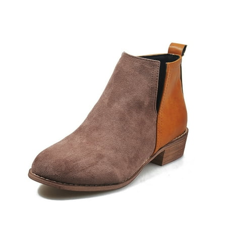 

Ladies Suede Chelsea Boots Comfortable Breathable for Working Shopping Hanging Out Yellow Brown 39