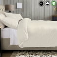 thumbnail image 2 of 100% Certified Organic Cotton Sateen Wrinkle Resistant Duvet Cover, 2 of 8