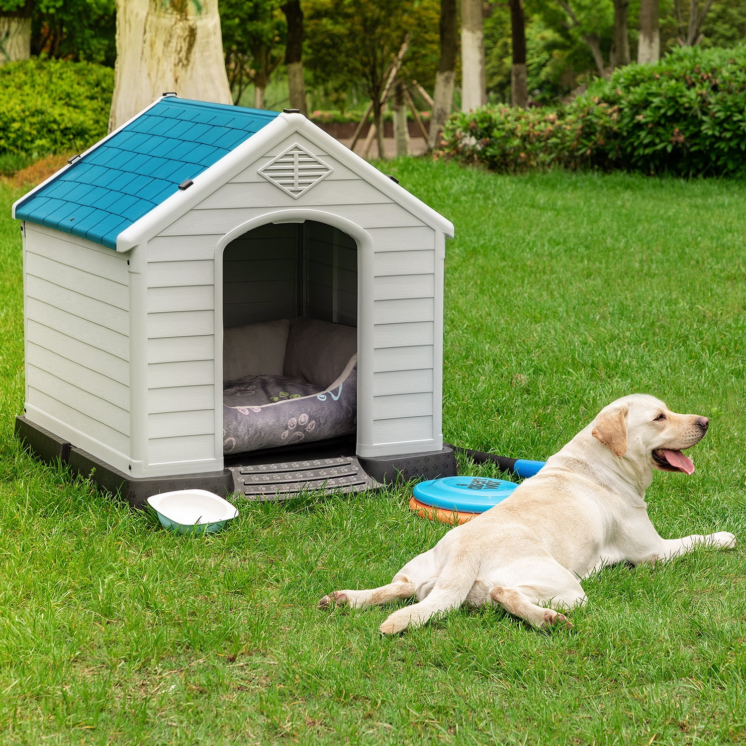 Devoko Large Plastic Dog House Indoor and Outdoor Waterproof and