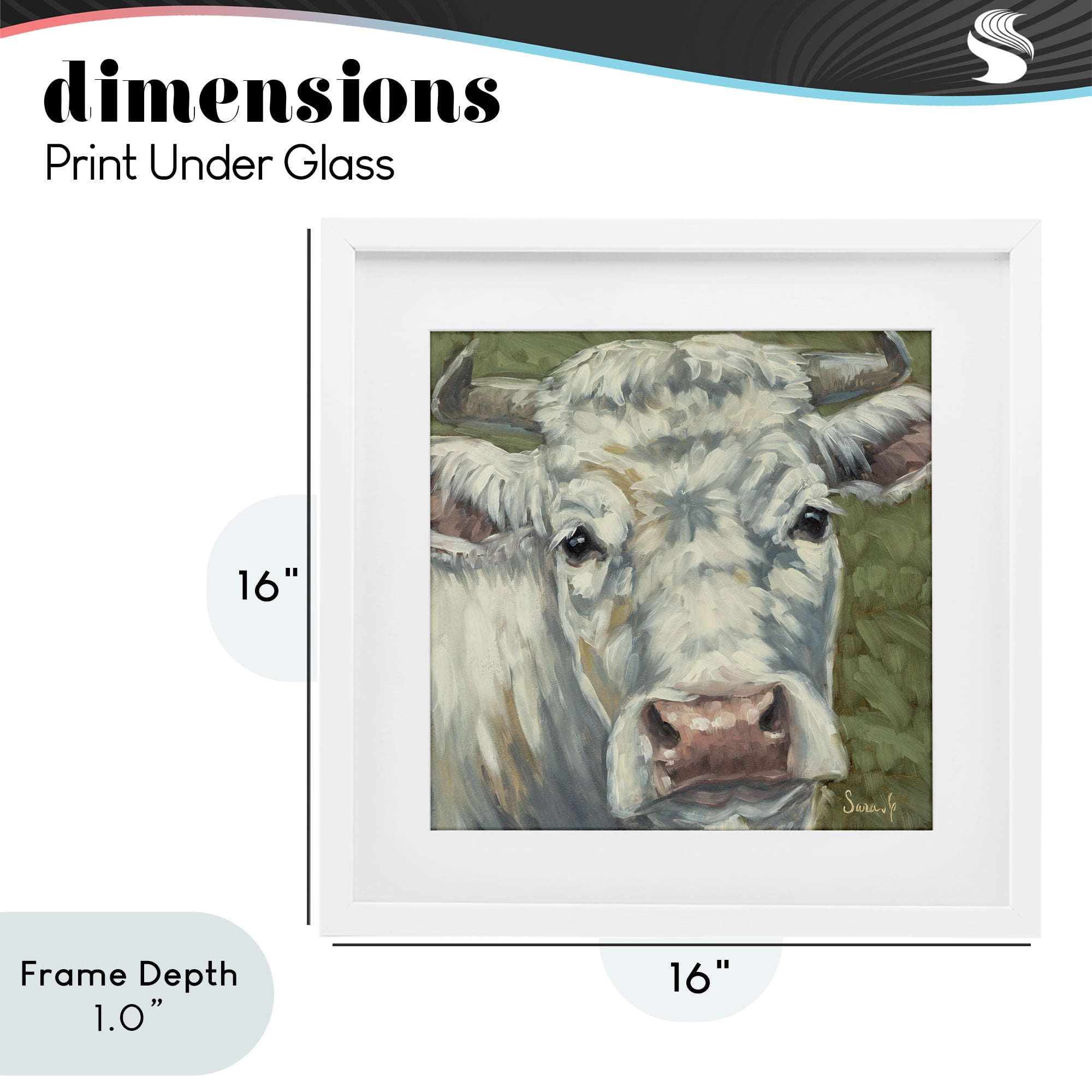 Stupell Industries Pearl Of The Pasture White Framed Print Under Glass, design by Sara G. Designs