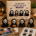 thumbnail image 4 of 3D Beaded Skeleton DIY Kit, Cute Skeleton Bead Craft Set, Beginner Friendly Halloween Beading Set with Beads Wire Needle Instruction, Handmade Skeleton Figurine Making Kit for Home Decor Gift, 4 of 10