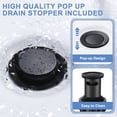 thumbnail image 6 of Wowow 4 in. Stainless Steel Centerset Double Handle Bathroom Faucet in Black, 6 of 8