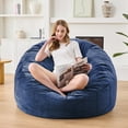 thumbnail image 6 of XIECUVA Bean Bag Chair Stuffed Memory Foam for Adults，Medium Size Beanbag Sofa，3 ft, 6 of 6