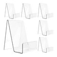 thumbnail image 2 of Clearance Rack under $5,6 Pack Acrylic Book Stand Clear Easel Stand For Display Book Display Holder Display Stand For Album Magazine Postcard Picture Plate Artworks Phone Tablet, 2 of 8