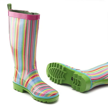 Women's Cabana Stripe Rain Boots