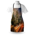 thumbnail image 4 of City Apron, Slow Shutter Speed Photography of Los Angeles Highway Skyscrapers Motion Blur, Unisex Kitchen Bib with Adjustable Neck for Cooking Gardening, Adult Size, Multicolor, by Ambesonne, 4 of 4