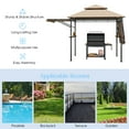 thumbnail image 5 of Gymax 13.5' x 4' Patio BBQ Grill Gazebo Side Awnings Shelves 2-Tier Canopy Outdoor, 5 of 10