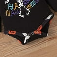 thumbnail image 5 of Styles I Love Baby Toddler Boys Witch Pumpkin Skeleton Bodysuit and Bottom with Hat 3pcs Cotton Black Halloween Outfit (6 Months), 5 of 8