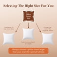thumbnail image 5 of 20x20 Feather Down Pillow Inserts Set of 2, Decorative Pillows with  Coton Cover, Throw Pillow for Bed, Couch and Sofa., 5 of 7
