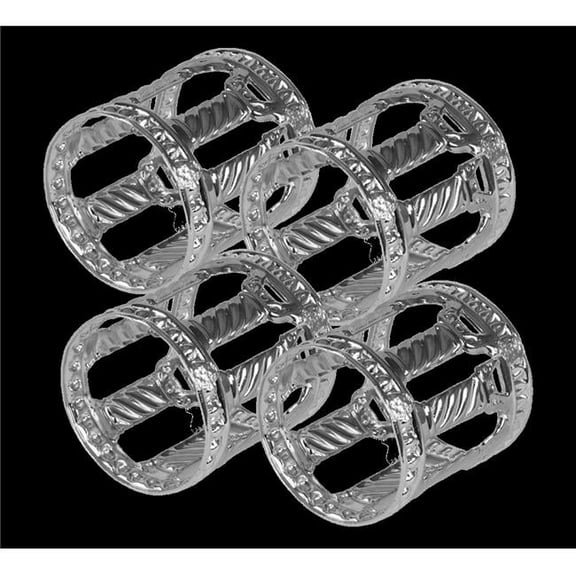 Nua 59644 Silver Plate Napking Ring, Pack of 10 - 200 Piece - Set of 4