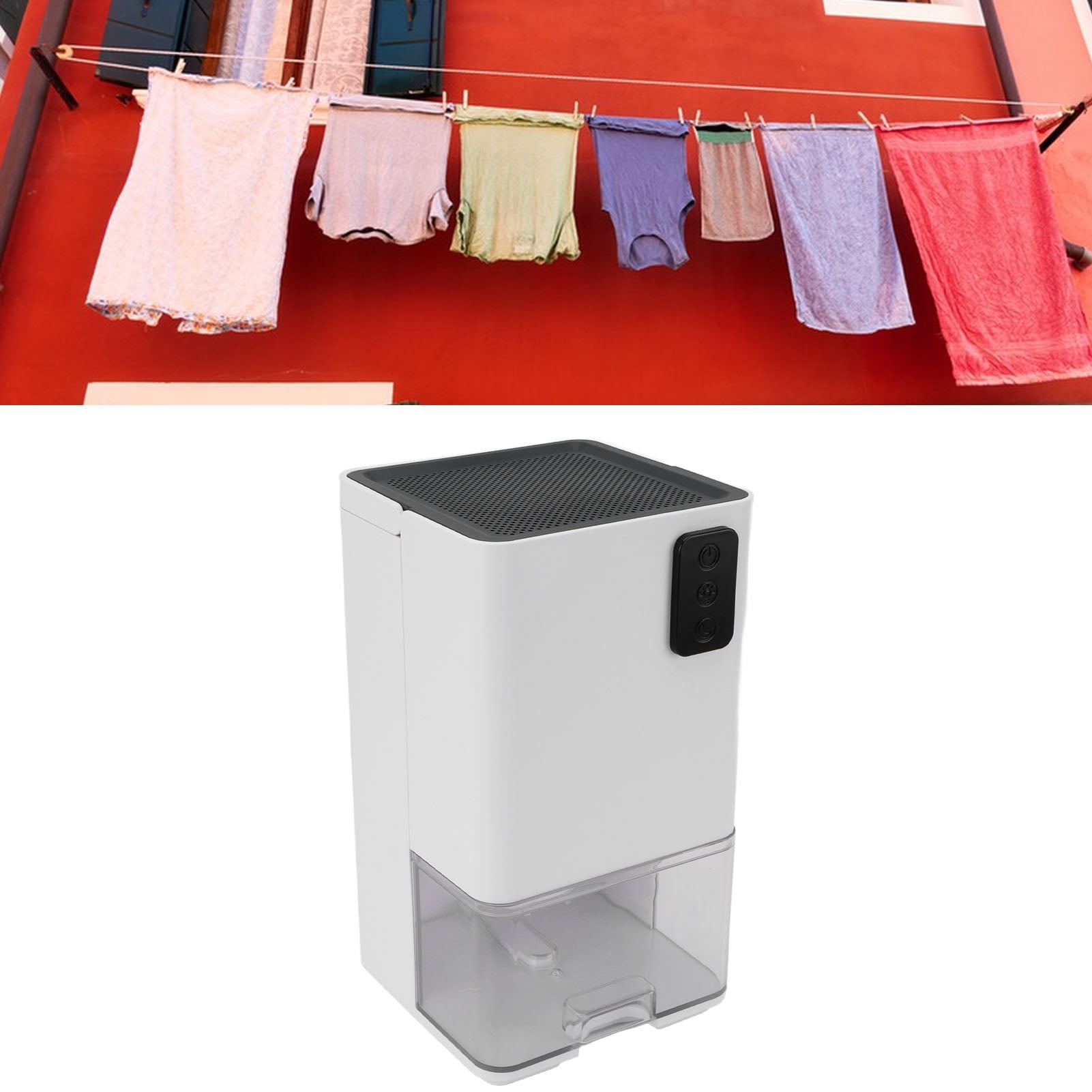 Household Dehumidifier, 40W Intelligent Humidity Monitoring Auto Shut Off Indoor Dehumidifier with Filtration and 1.2L Water Container for Bedroom Basements Bathroom RVs