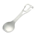 thumbnail image 1 of Camping Stork Spoon Fluidware puede abridor de servicios de cocina resistentes Utensilios al aire libre multipropósito para la barbacoa de senderismo Plata, 1 of 8