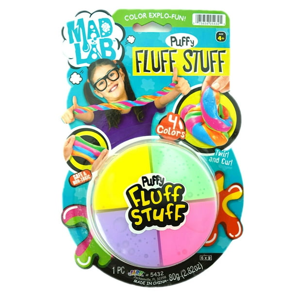 Ja Ru Inc Toys Mad Lab Puffy Fluff Stuff Yellow Green Purple Pink 5432 Walmart Com Walmart Com