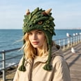 thumbnail image 5 of Hood Hat DIY Crochet Kit Adult Hand Knit Craft Supply Setm, Animal Hood Hat DIY Crochet Kit Beginner Hand Knitting Craft Supplies, DIY Craft Gift for Adults(Dragon), 5 of 6