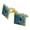Gold, variant on Bald Eagle Nest Raptor Square Cufflink Set - Silver or Gold