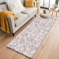 thumbnail image 2 of Farmhouse Flower Large Area Rugs for Bedroom Living Room, Soft Non Slip Carpet Bedside Rug, Botanical Vintage Purple Leaf Plant Rectangular Floor Cover Kitchen Accent Rug 2'x6' for Dining Room/Office, 2 of 9