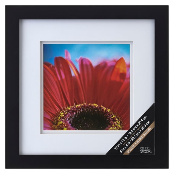 Studio Decor Gallery Black Square Wall Frame with Double Mat