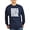 Navy, variant on - Best Chinese Crested Dad Ever Long Sleeve T Shirt - Long Sleeve Dark T-Shirt