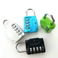 thumbnail image 1 of 4 Pieces Digital Combination Lock Resettable Outdoor Combination Lock Zinc Alloy Key Padlock with Shackle Luggage Case Safety Protection Gym Door Gate Yellow, 1 of 9