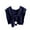 Navy, variant on Xfvqtps Womens Fake Collar Knitting Detachable Solid Color Bow Shoulder Decoration Mini Cape Elegant Lightweight Breathable Soft Shawls Pink