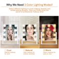 thumbnail image 2 of Professional Lighted Makeup Mirror, Hollywood Style with Detachable Magnification Mirror, 360° Rotation, Brightness Adjustable, 3 Color Lighting Modes, Memory Function for All Makeup Needs, 2 of 7