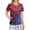 Blue, variant on Independence Day Post Surgery Shirts for Women Short Sleeve Tear Away Tops Surgery Recovery Shirts Patriotic Chemo Post Adaptive Top Pink XL