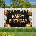 thumbnail image 6 of Yatrandify Gold Balloons Happy Birthday Banner Celebration Backdrop for Party Decoration Event Indoor Kids, 6 of 7