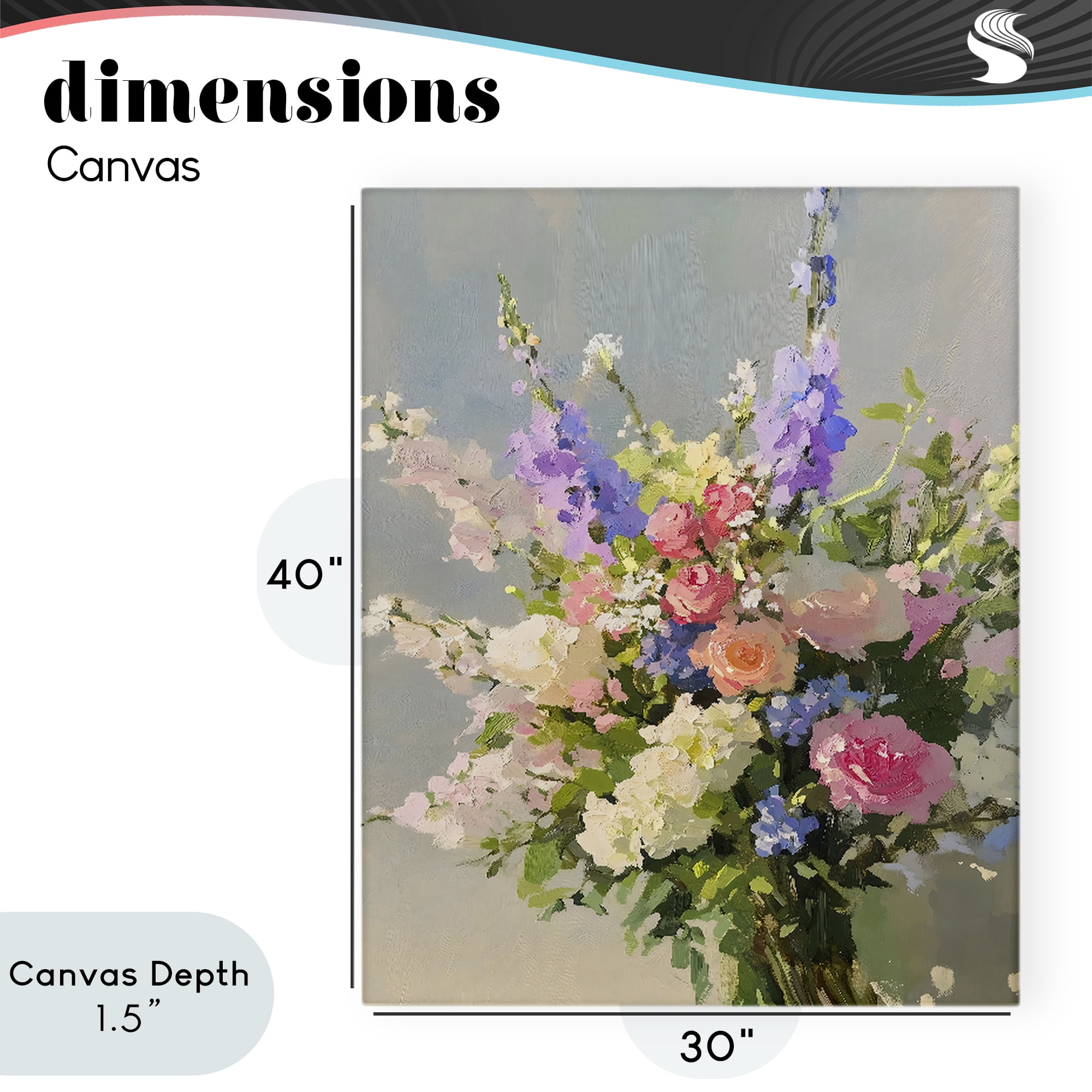 Stupell Industries Romantic Pastel Garden Bouquet Canvas Wall Art, design by The Prints Vibe