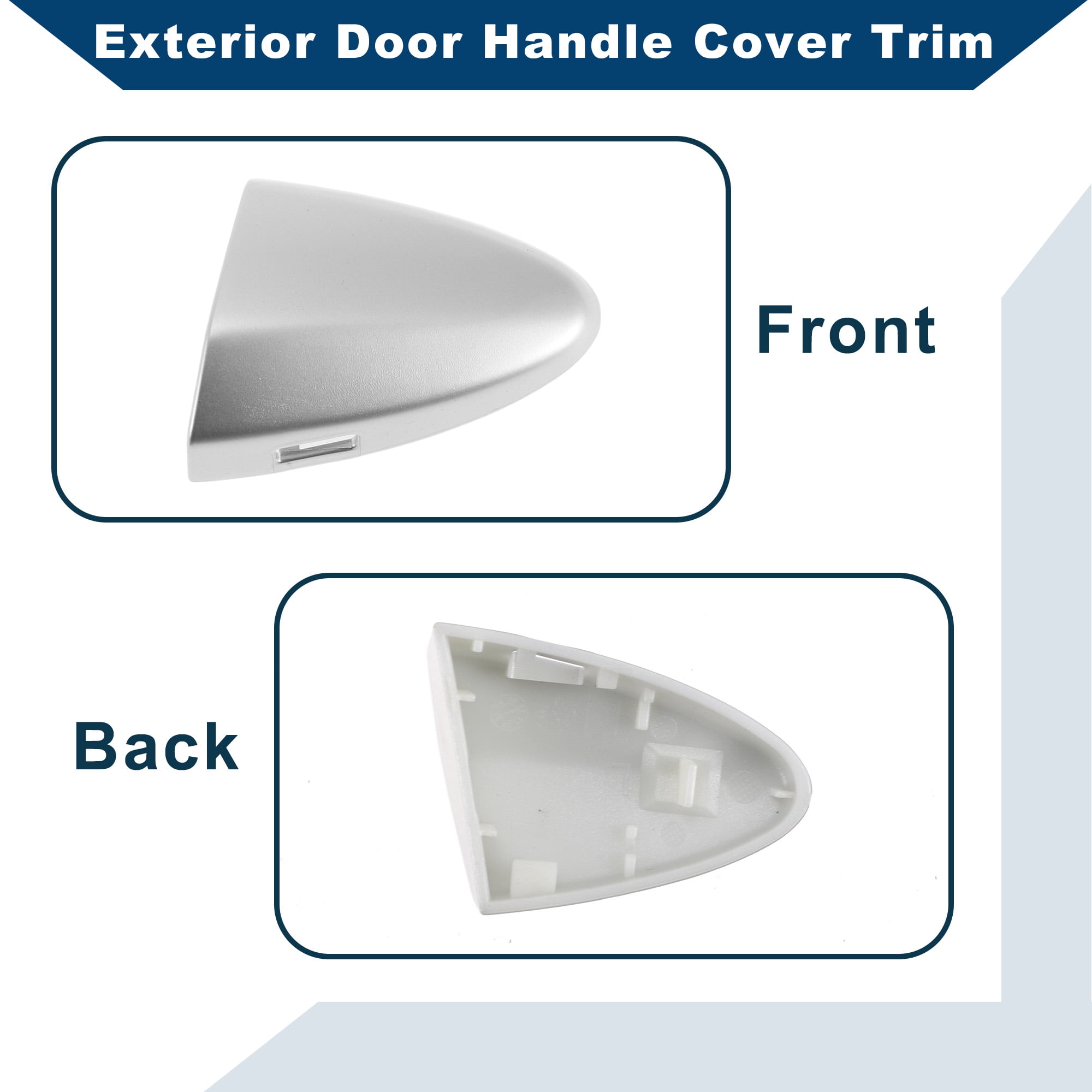 Unique Bargains Exterior Vehicle Door Handle Cover Silver Tone for Lexus IS250 2006-2013