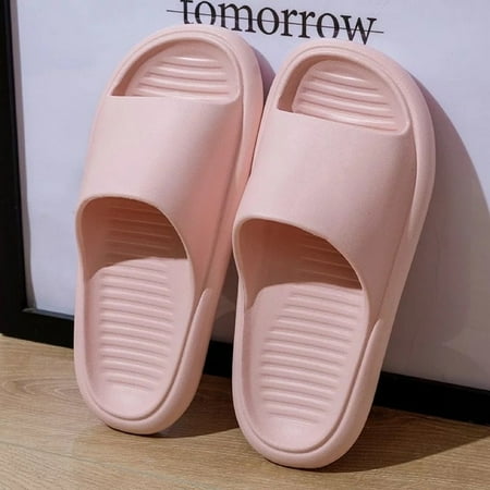 

PIKADINGNIS Women Slippers Simple Open Toe Soft Non-Slip Comfort Flat Sandals New Summer 2022 Indoor Bathroom Couple EVA Slides Woman Shoes