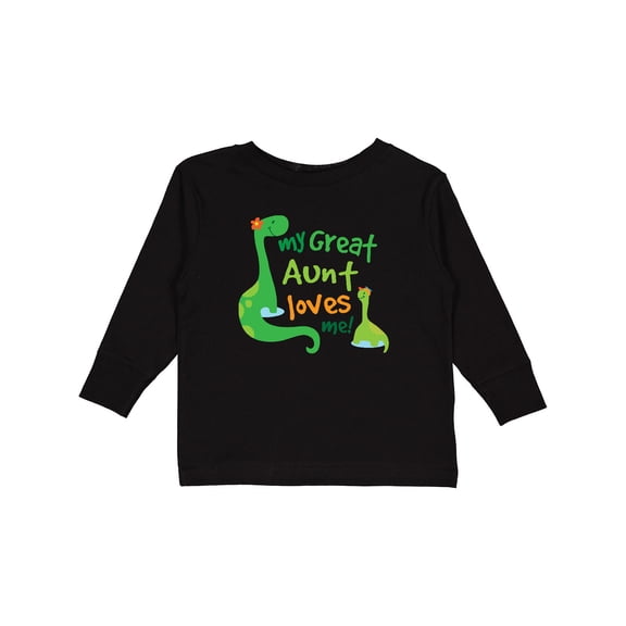 Inktastic My Great Aunt Loves Me Boys Long Sleeve Toddler T-Shirt
