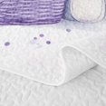 thumbnail image 5 of Erosebridal Watercolor Elephant Quilt Full,Purple Stars Floral Pattern Full Bedspread Sets For Girls,3pcs, 5 of 7