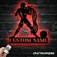 thumbnail image 2 of Craftnamesign Custom Aquarius Zodiac Symbol Metal Sign LED Light, Horoscope Sign, Zodiac Decor, 2 of 5