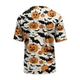 thumbnail image 5 of DORKASM Halloween Men's Shirts Short Sleeve Pumpkin Basic Shirts Crew Neck Skeleton Ghost Graphic Fall Winter T-Shirt Funny Print 2026 Comfy Blouse White XL, 5 of 6