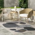 thumbnail image 6 of Abstract Machine Washable Indoor/Outdoor Area Rug, Grey, 6 of 8