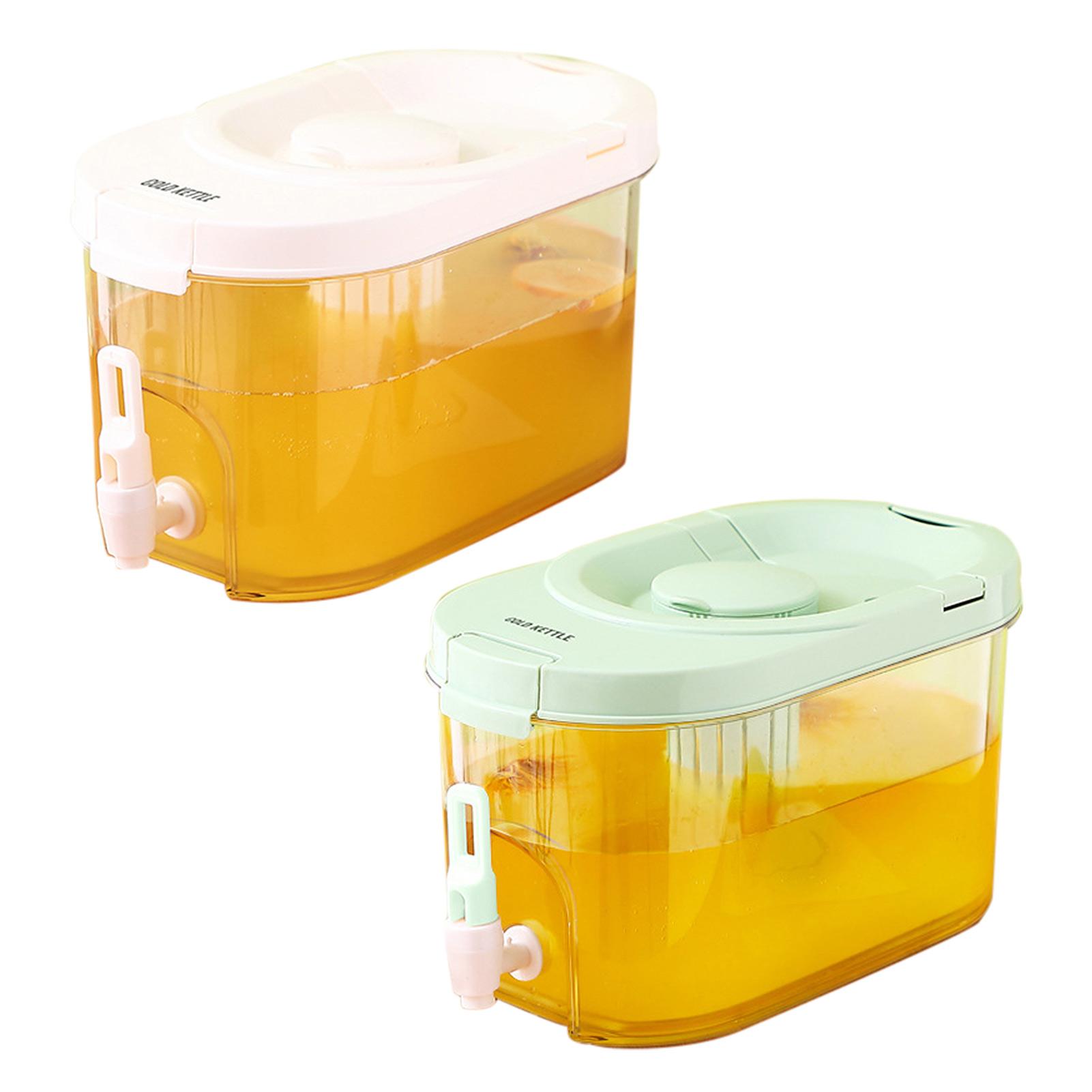 4 Litre Lemonade DispenserSquare Drink Dispenser with Spigot for Fridge1 Gallon Beverage