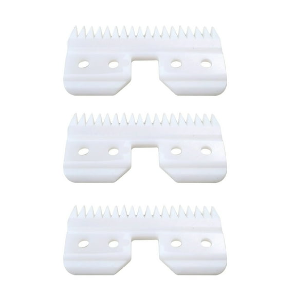 TAPDRA 18 Teeth Ceramic Clipper Blade 3 Pack Sharp Cool Running for Wahl A5 Clippers 3F 4F 5F 7F Long Life