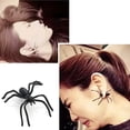 thumbnail image 5 of Grandest Birch 1Pc Halloween Scary Spider Shape Piercing Earring Ear Studs Jewelry Zinc Alloy Black, 5 of 7