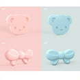 thumbnail image 3 of 6Pcs Bear Bowknot Shape Kids Nappy Cloth Bib Safety Locking Pins Clip Holder, 3 of 8