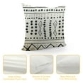 thumbnail image 4 of WERPE  Boho Throw Pillow Covers Boho Modern Farmhouse Neutral Decorative Pillowcases Faux Leather and Cushion Case for Couch, Bed, Home Decor, 4 of 5