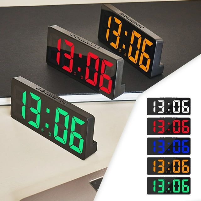 Cagogo 5Pcs Digital Alarm Clock, Large LED Display Desktop Clock for Bedroom Office, USB Powered Battery Backup Alarm Clock, Easy to Read Modern Digital Clock forKidsAdults Home Kitchen Travel