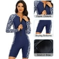 thumbnail image 4 of Womens Boyleg One Piece Rashguard Padded Swimsuit UPF 50 Front Zip Surf Wetsuit, 4 of 6